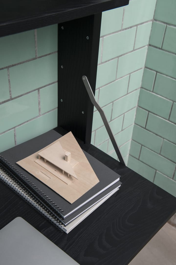Estantería de pared con escritorio Gridlock - M1-A4-0-D, Black stained Ash Massproductions