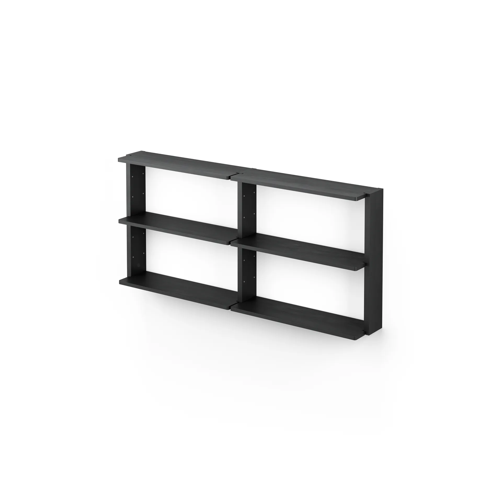 Estantería de pared Gridlock - S2-A6-0, Black stained Ash Massproductions