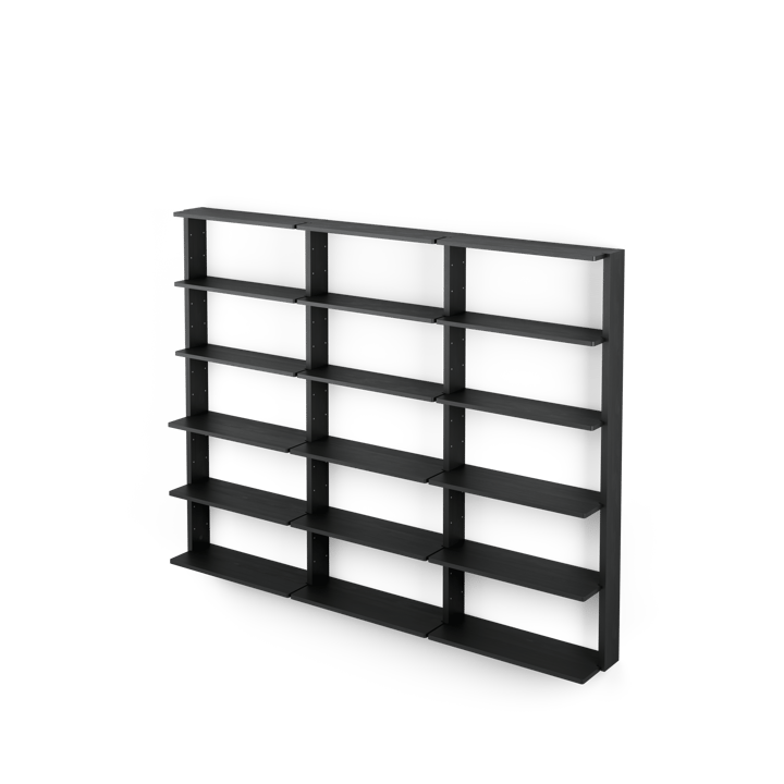 Estantería de pared Gridlock - T3-A9-9 - Black stained Ash - Massproductions