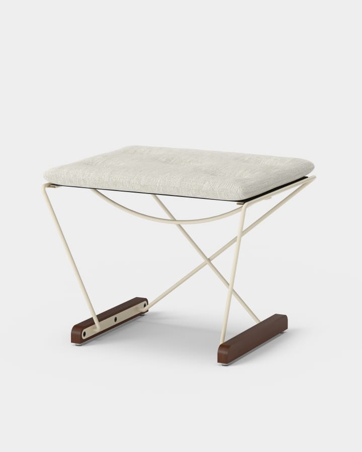 Reposapiés Spark, marfil-haya teñido de nogal, Romo Ruskin Quill 7757/10 Massproductions
