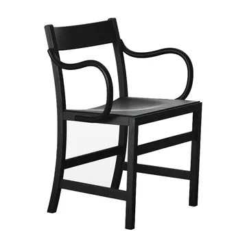 Silla con reposabrazos XL Waiter - Haya teñido de negro - Massproductions