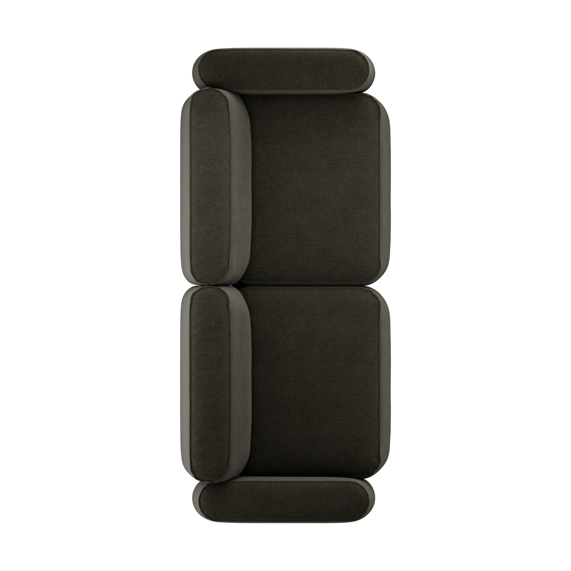 Sofá de 2,5 plazas Patch, Linara 90 Espresso Massproductions