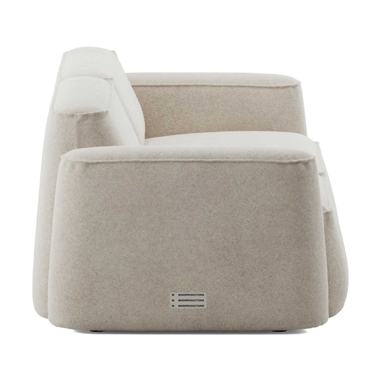 Sofá de 2,5 plazas Patch, Spiral 21 Chalk Massproductions