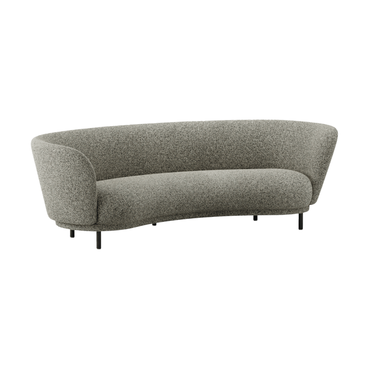 Sofá de 3 plazas Dandy, Black oak - Kirkby Design, Spiral - 23 Monochrome Massproductions