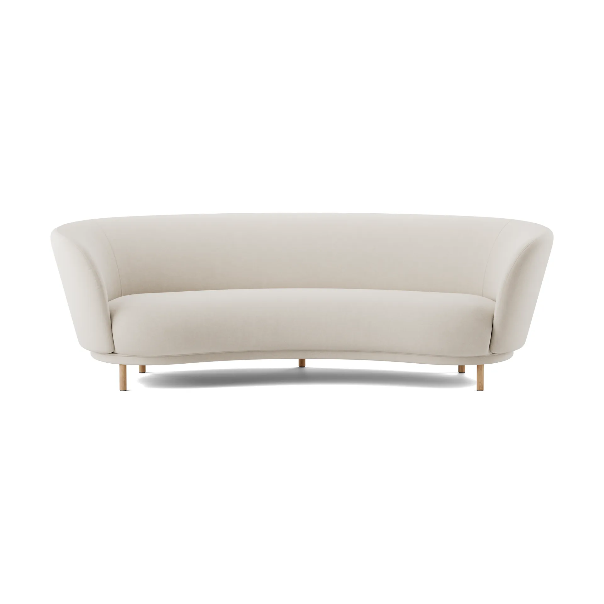 Sofá de 3 plazas Dandy, Natural oak-Linara 05 Porridge Massproductions