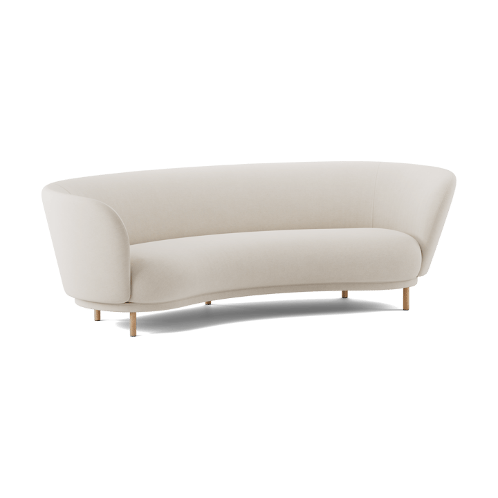 Sofá de 3 plazas Dandy, Natural oak-Linara 05 Porridge Massproductions