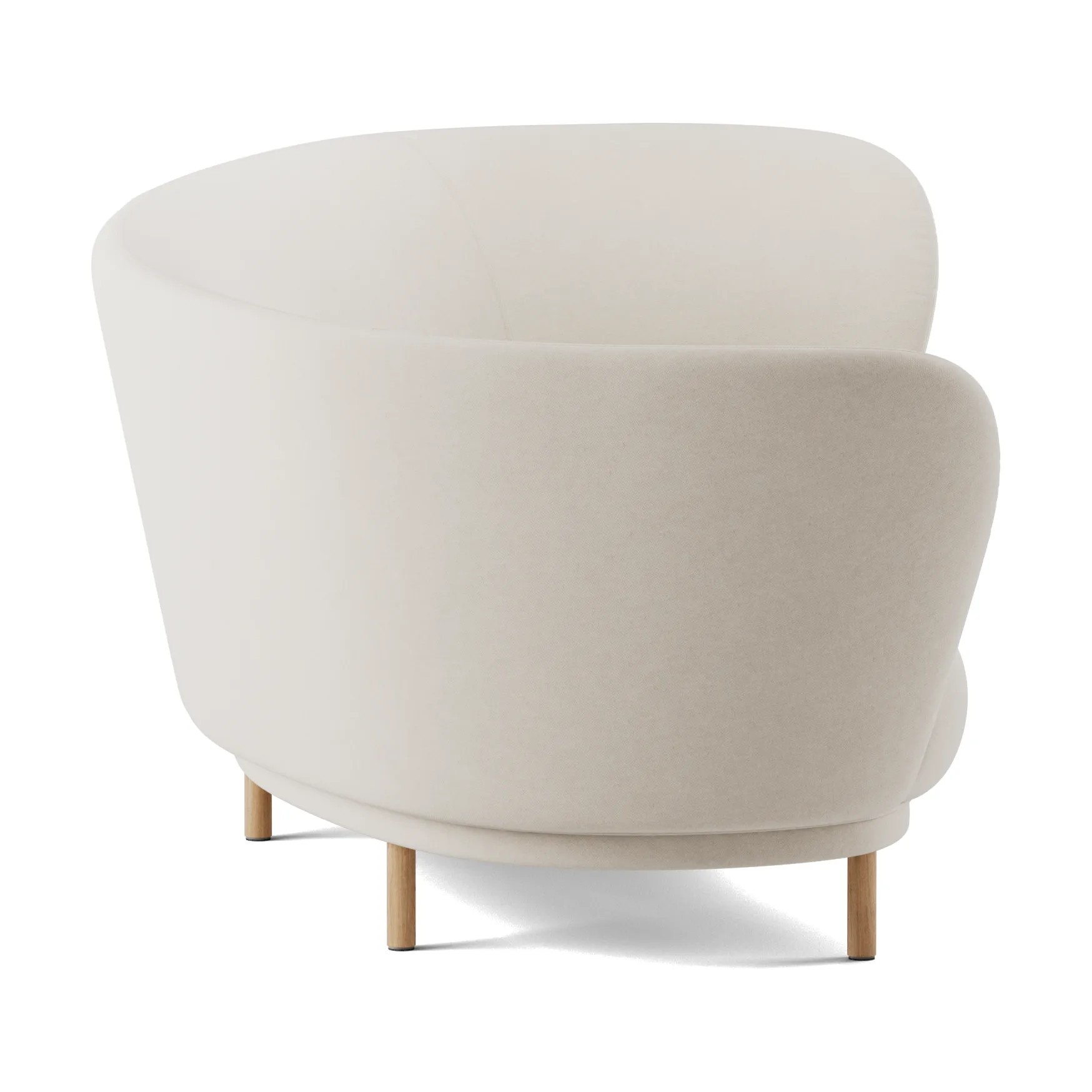 Sofá de 3 plazas Dandy, Natural oak-Linara 05 Porridge Massproductions