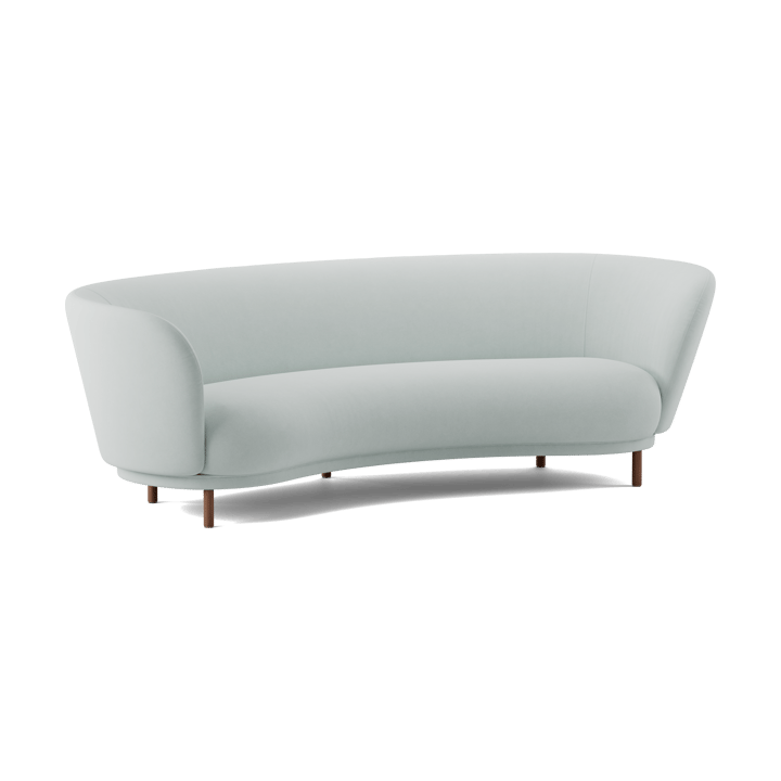 Sofá de 3 plazas Dandy, Walnut-Linara 253 Swedish Grey Massproductions