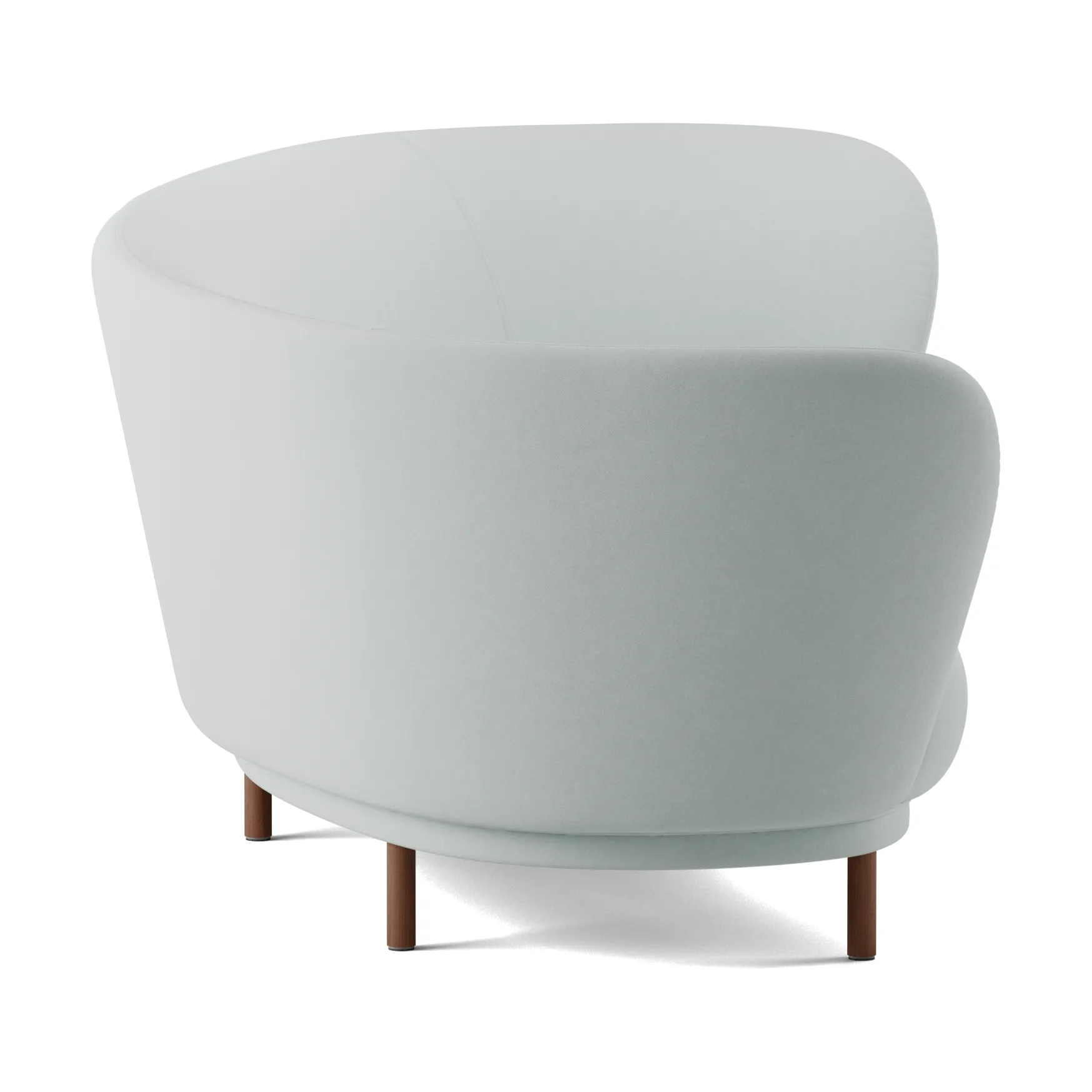 Sofá de 3 plazas Dandy, Walnut-Linara 253 Swedish Grey Massproductions