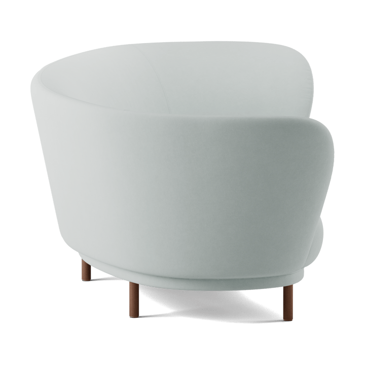 Sofá de 3 plazas Dandy, Walnut-Linara 253 Swedish Grey Massproductions
