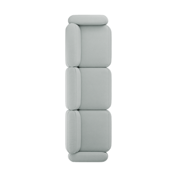 Sofá de 3 plazas Patch - Linara 253 Swedish Grey - Massproductions
