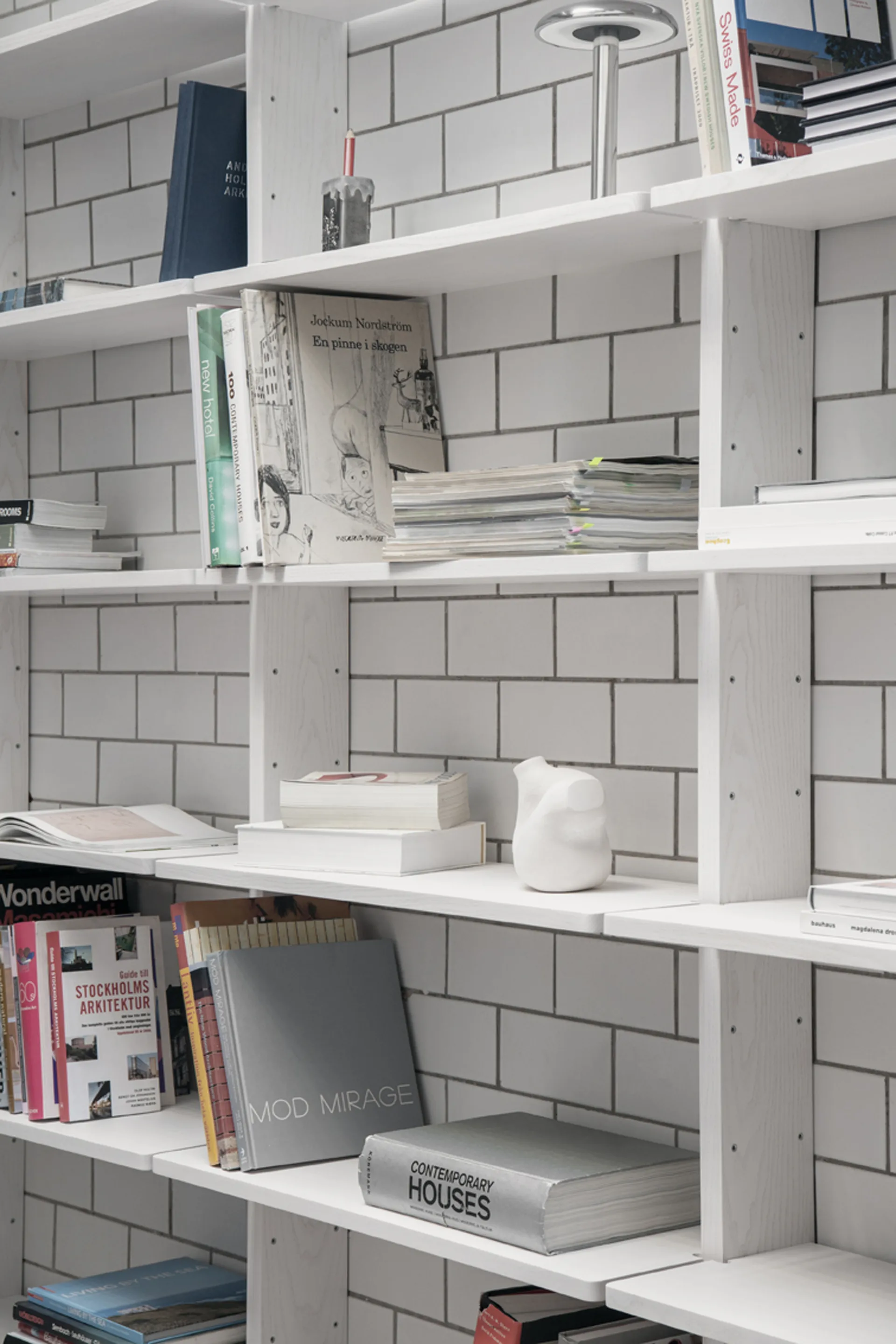 Tablero de escritorio Gridlock Desk, White stained Ash Massproductions