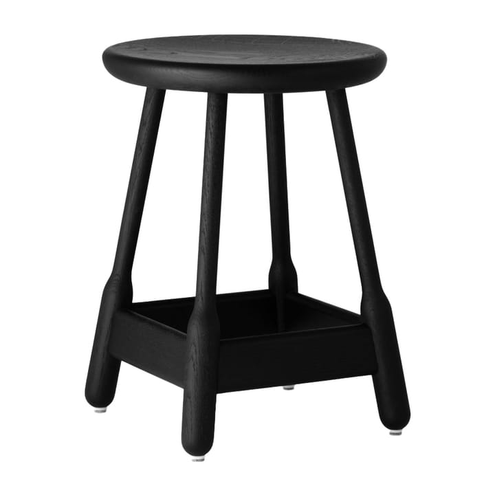 Taburete de bar Albert 50 cm - Roble teñido de negro - Massproductions