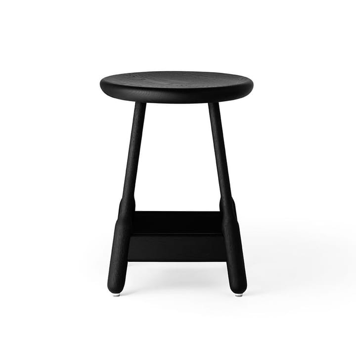 Taburete de bar Albert 50 cm, Roble teñido de negro Massproductions