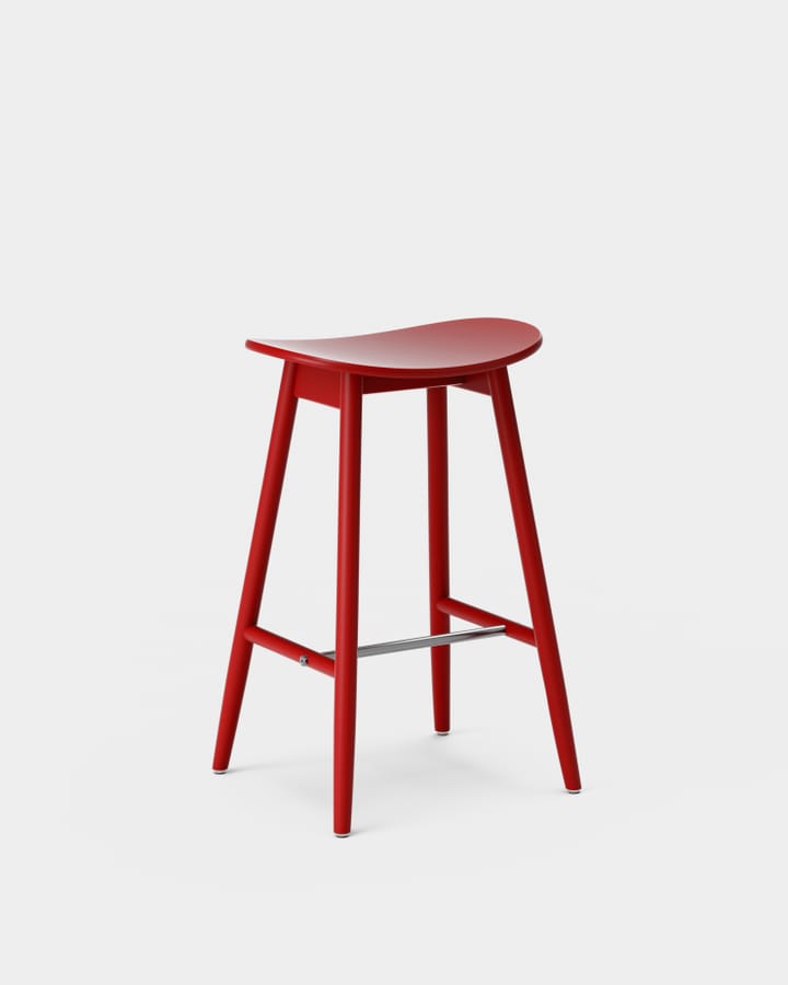 Taburete de bar Icha 65 cm, Haya lacado rojo Massproductions