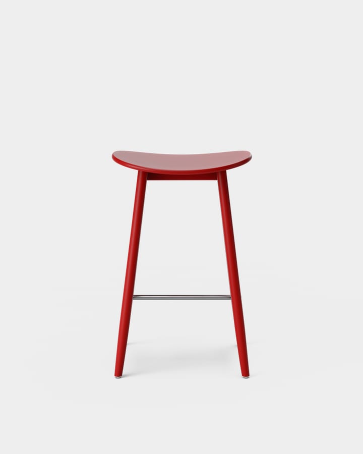 Taburete de bar Icha 65 cm, Haya lacado rojo Massproductions
