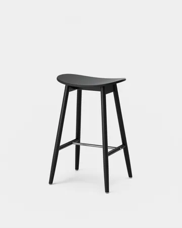 Taburete de bar Icha 65 cm - Haya teñido de negro - Massproductions