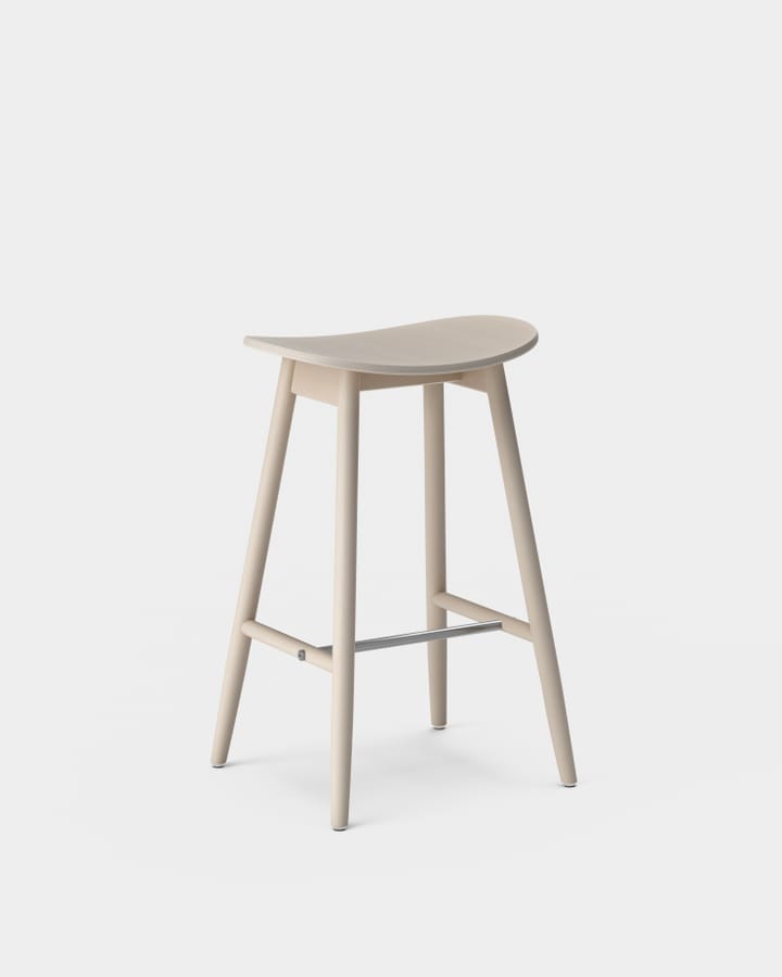 Taburete de bar Icha 65 cm, Roble tratado blanco Massproductions