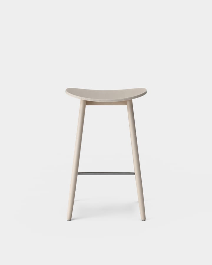 Taburete de bar Icha 65 cm, Roble tratado blanco Massproductions