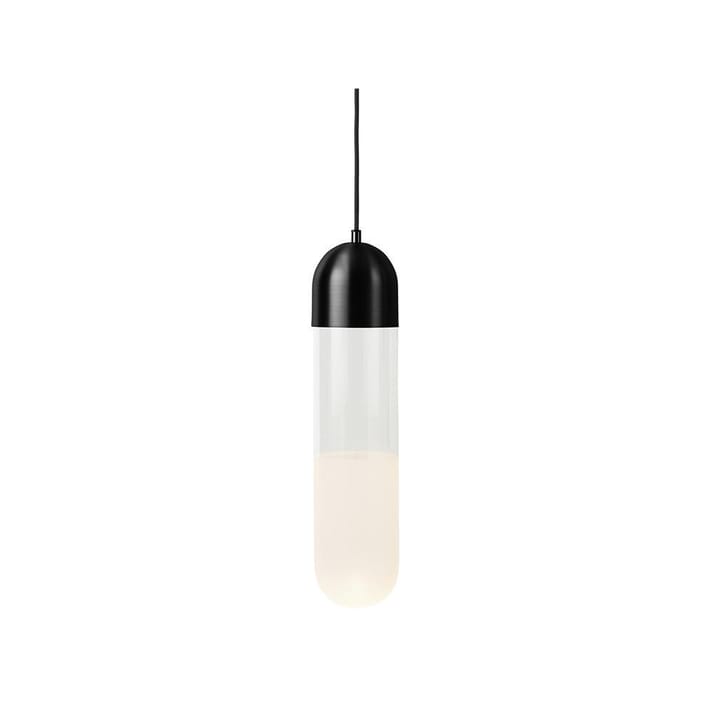 Lámpara colgante Firefly - Negro, vidrio/pantalla de cristal arenado - Mater
