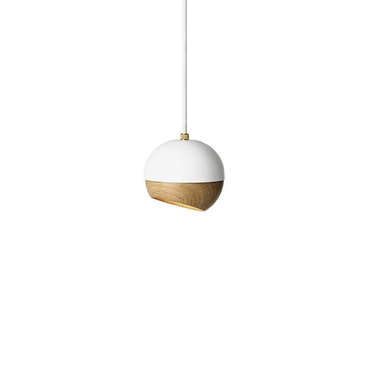 Lámpara de techo Ray - white, small- detalle de roble en la pantalla - Mater