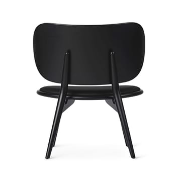 Silla lounge The Lounge Chair - piel black, base de haya teñida negra - Mater
