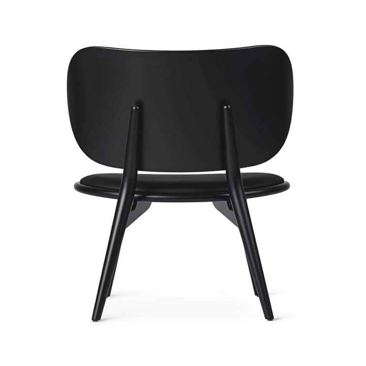 Silla lounge The Lounge Chair - piel black, base de haya teñida negra - Mater