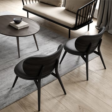 Silla lounge The Lounge Chair - piel black, base sirka grey - Mater
