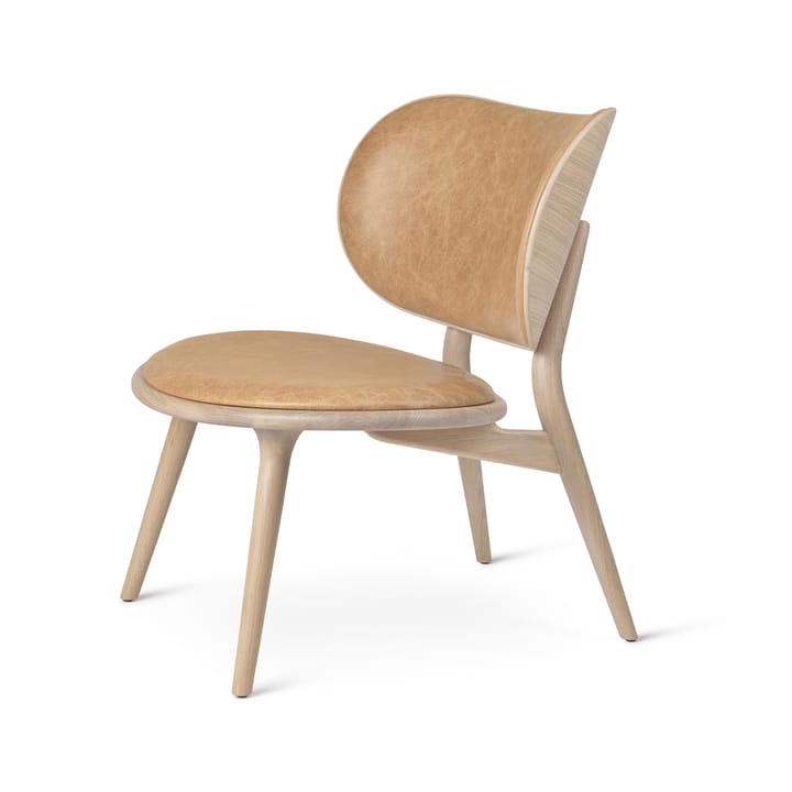 Silla lounge The Lounge Chair - piel natural, base de roble lacado mate - Mater