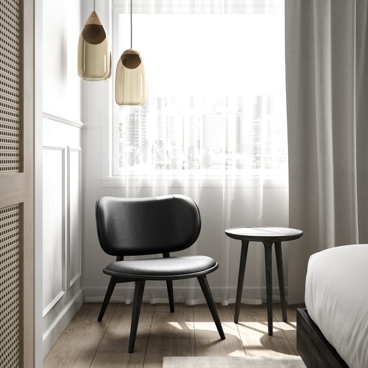 Silla lounge The Lounge Chair, piel natural, base de roble lacado mate Mater