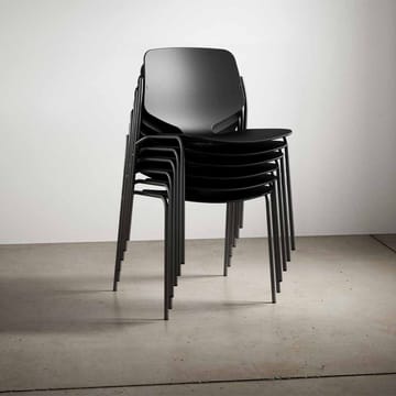 Silla Nova Sea - Black, estructura de acero negro - Mater