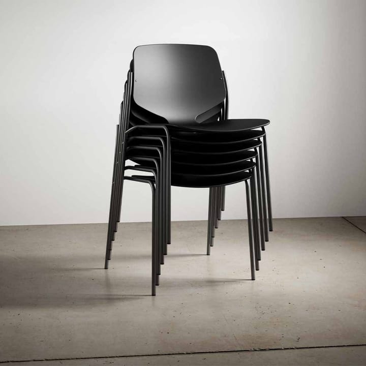 Silla Nova Sea, Black, estructura de acero negro Mater