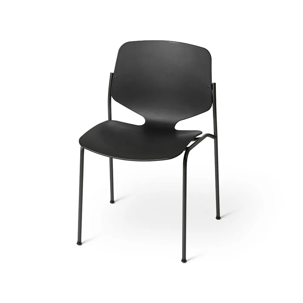 Silla Nova Sea, Black, estructura de acero negro Mater