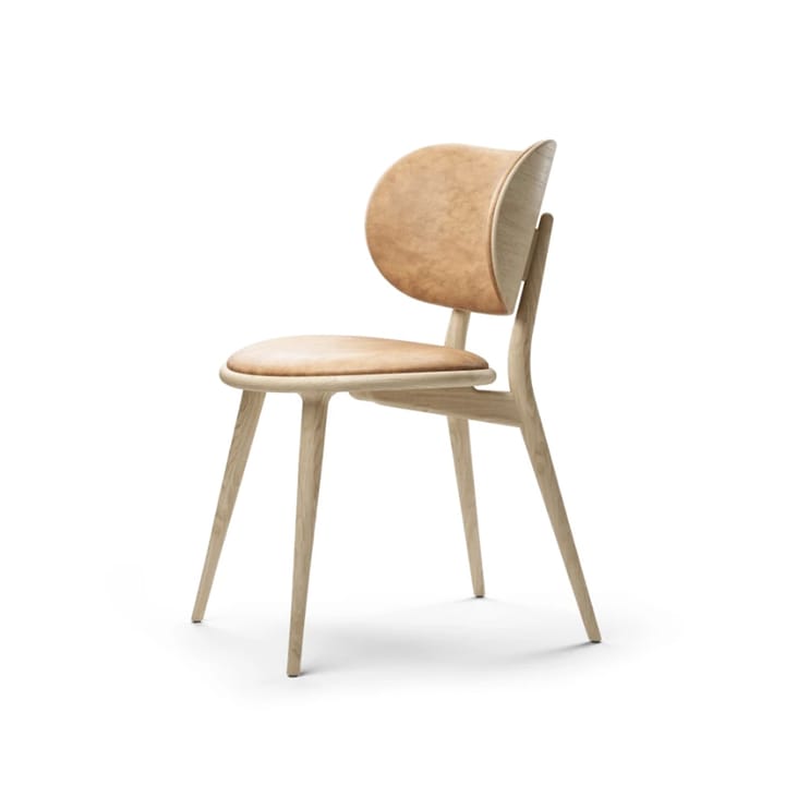 Silla The Dining Chair - piel natural, base de roble lacado mate - Mater