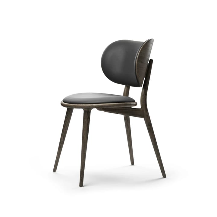 Silla The Dining Chair - piel negra, base de roble sirka grey - Mater