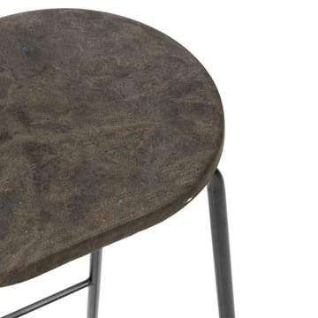 Taburete de bar Earth - Coffee, altura 74, estructura de acero negro - Mater