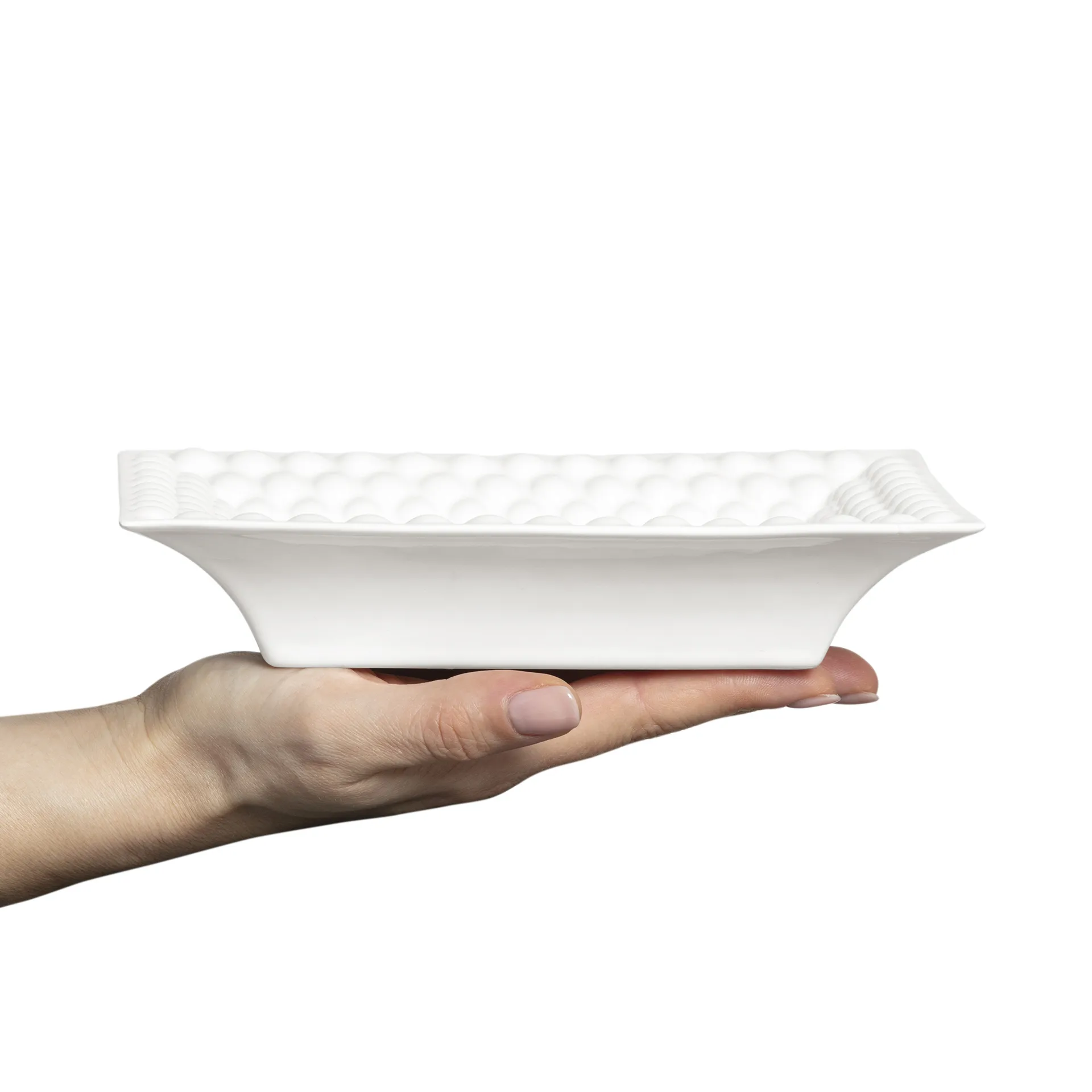 Bandeja Bubbles pequeña 16x20 cm, blanco Mateus