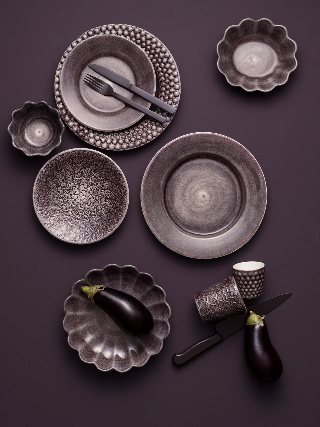 Bol Oyster Ø13 cm, ciruela Mateus