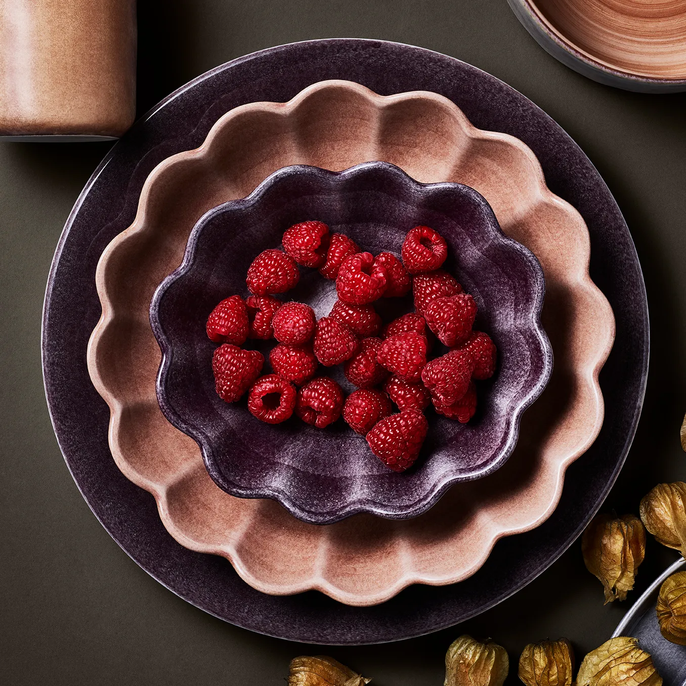 Bol Oyster 16x18 cm, ciruela Mateus