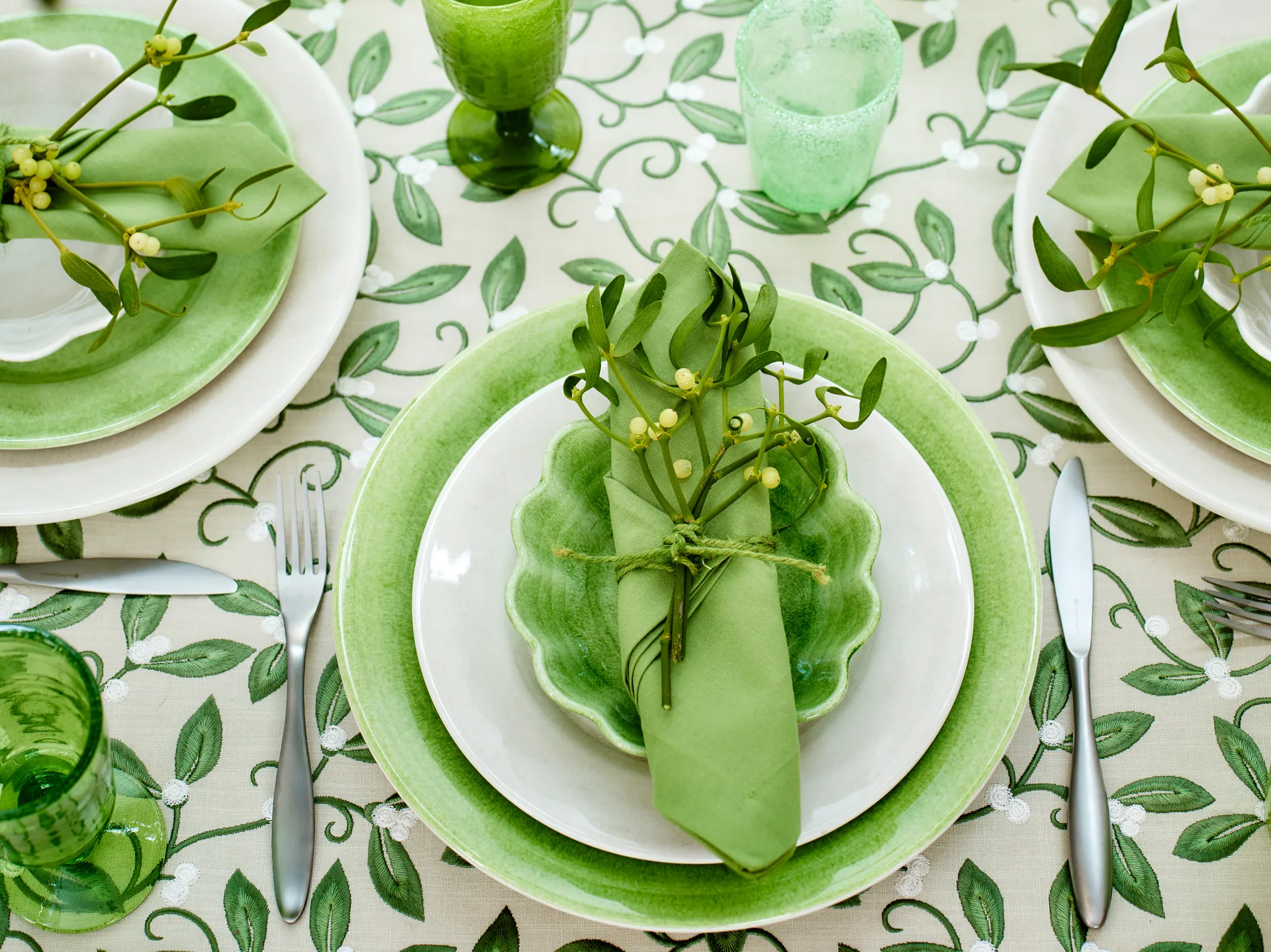 Bol Oyster 16x18 cm, verde Mateus