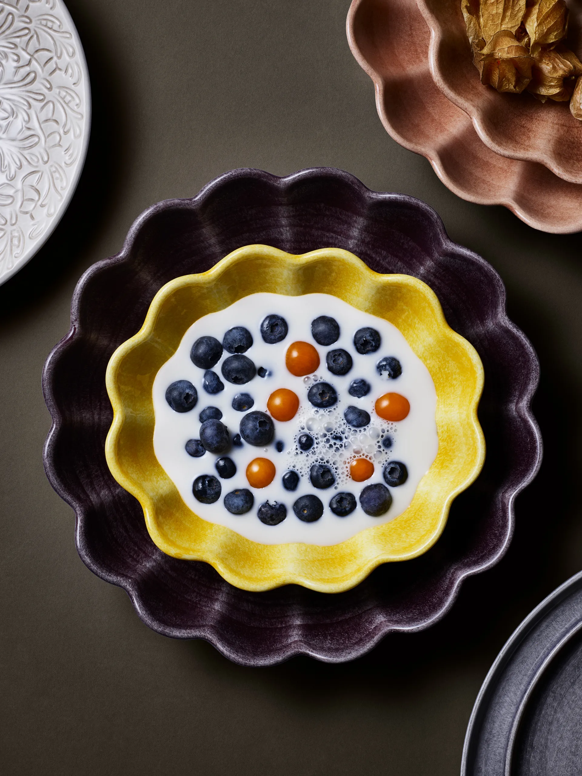 Bol Oyster Ø24 cm, ciruela Mateus