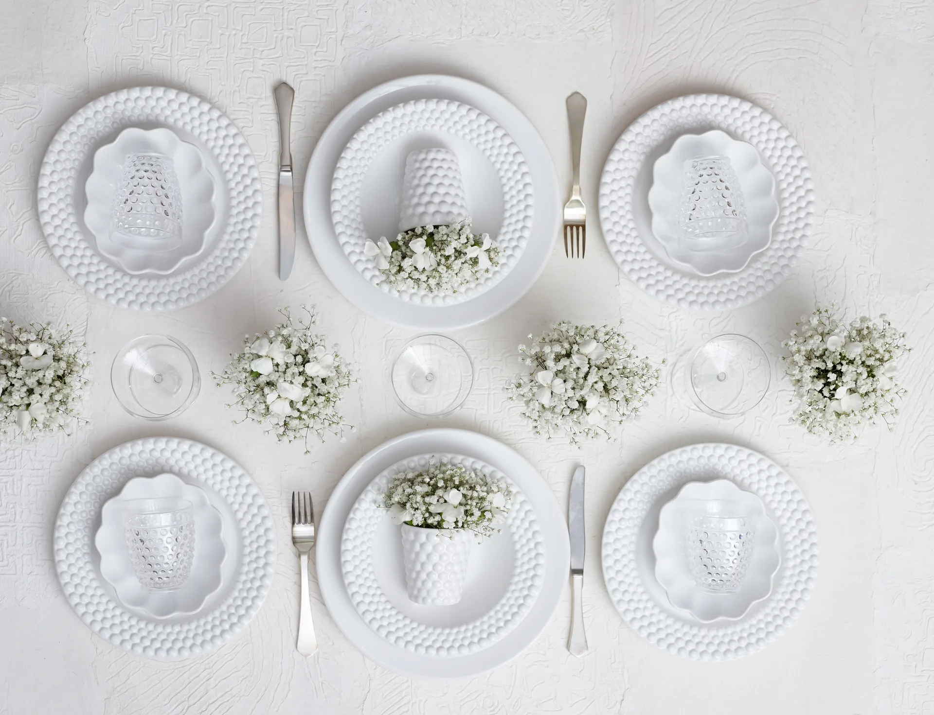 Plato Bubbles 28 cm, blanco Mateus