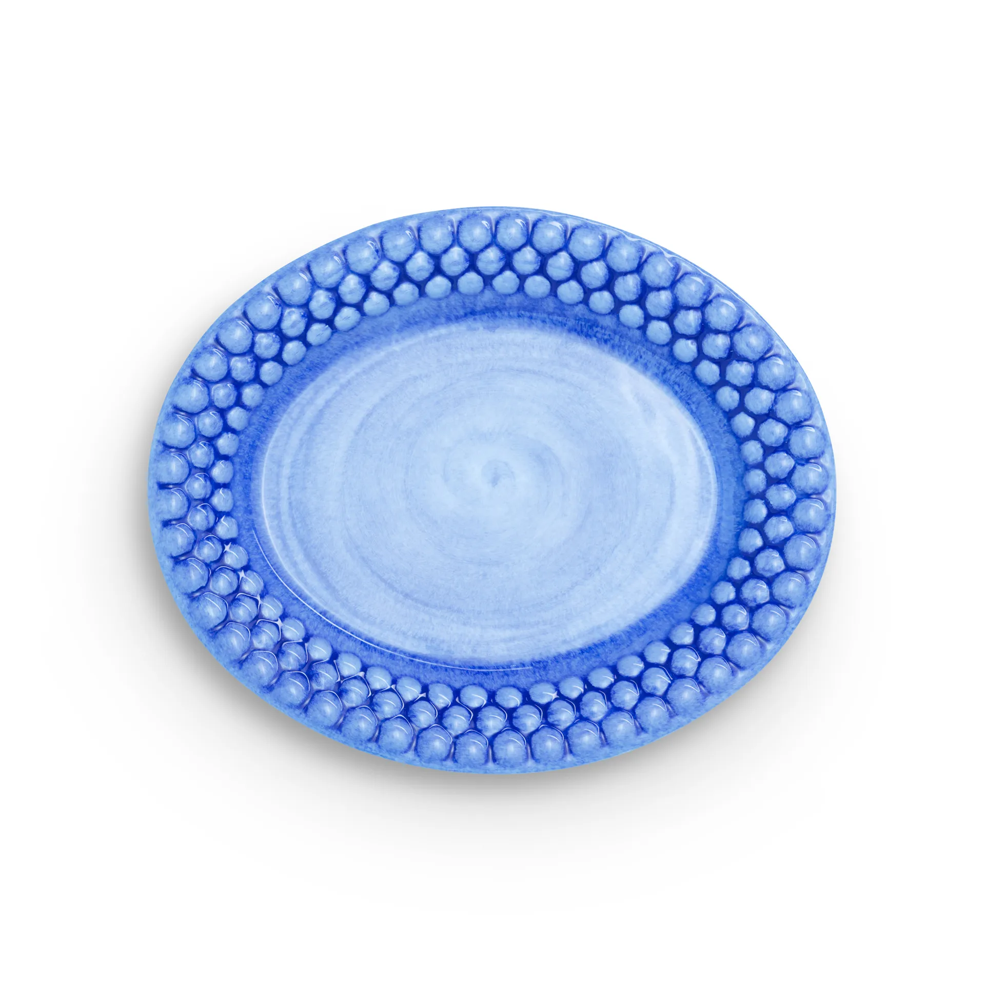 Plato Bubbles ovalado 20 cm, azul claro Mateus