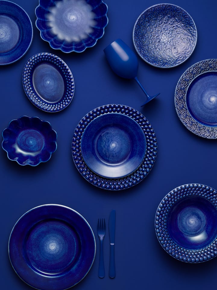 Plato Bubbles ovalado 20 cm, azul Mateus