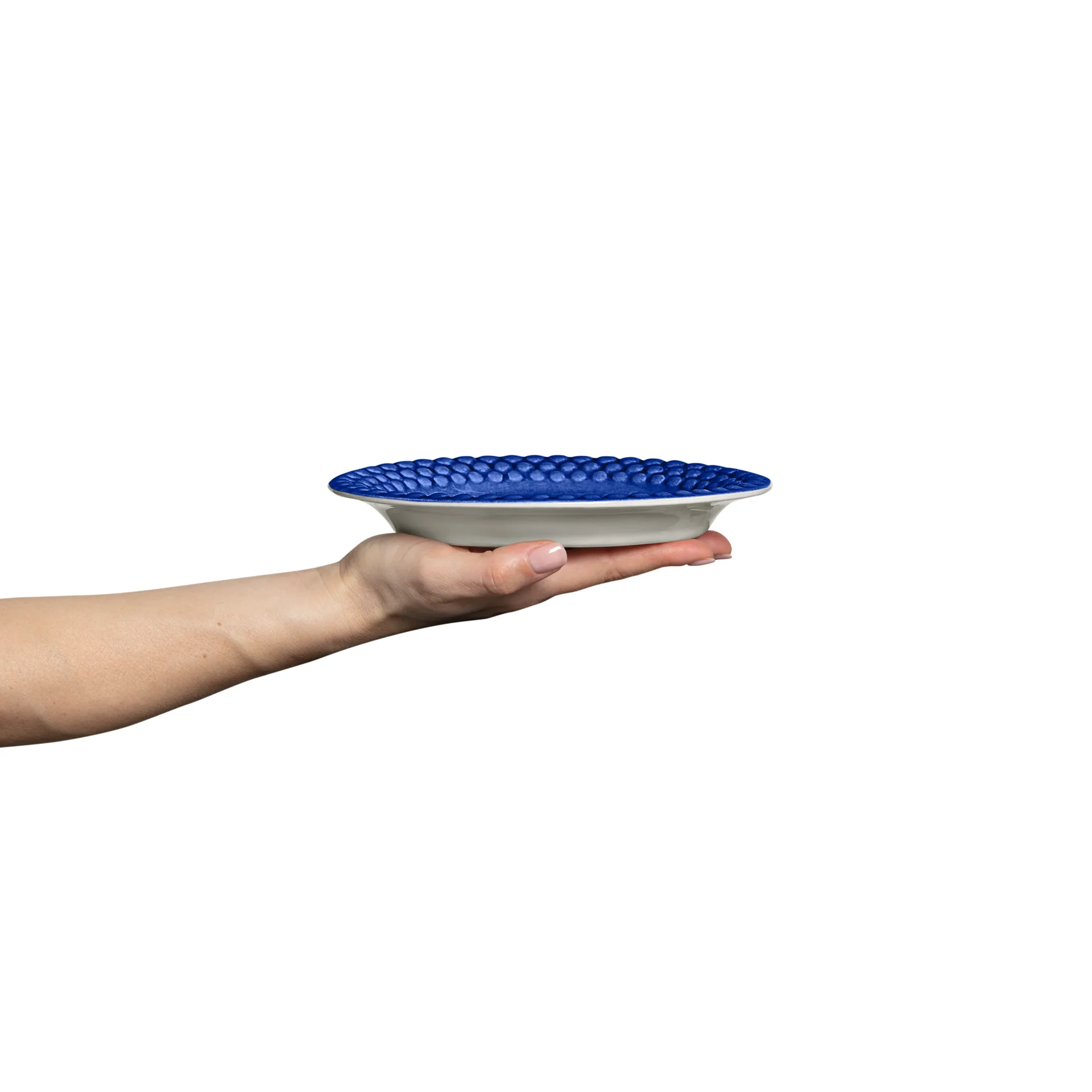 Plato Bubbles ovalado 20 cm, azul Mateus