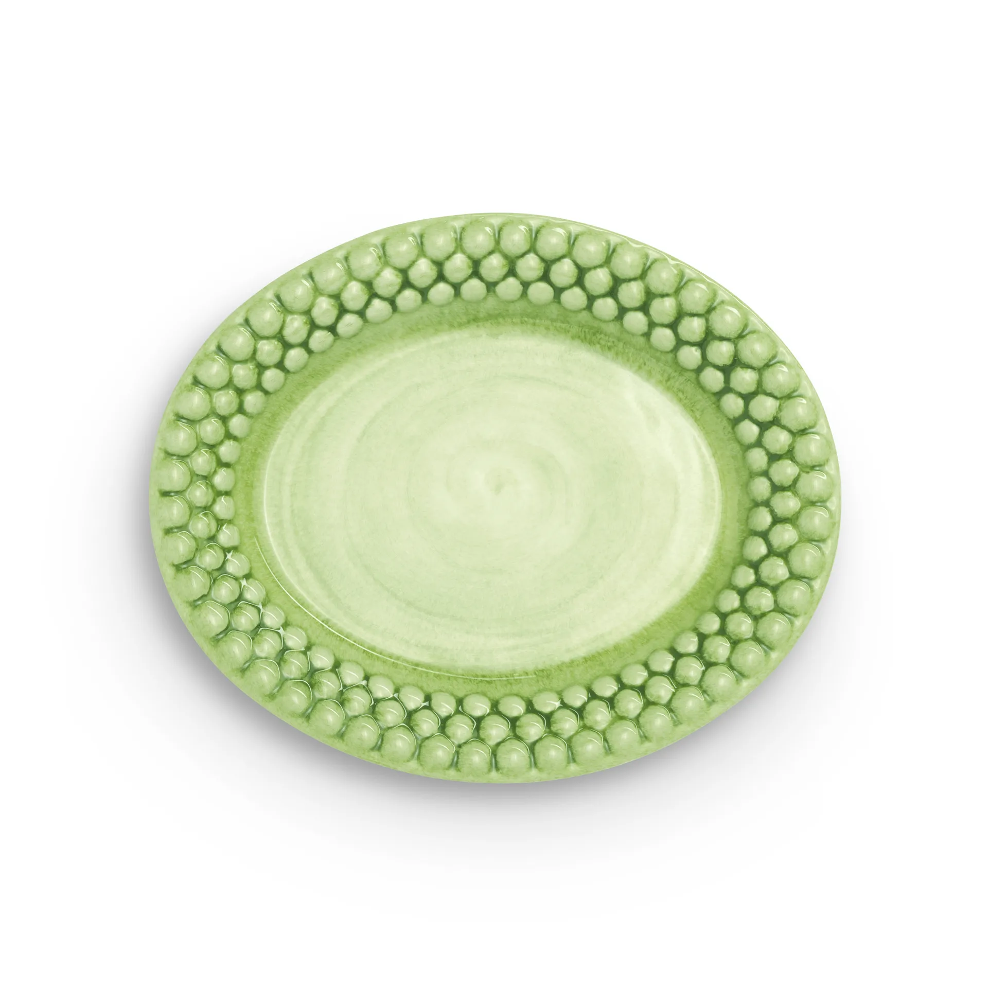 Plato Bubbles ovalado 20 cm, verde Mateus