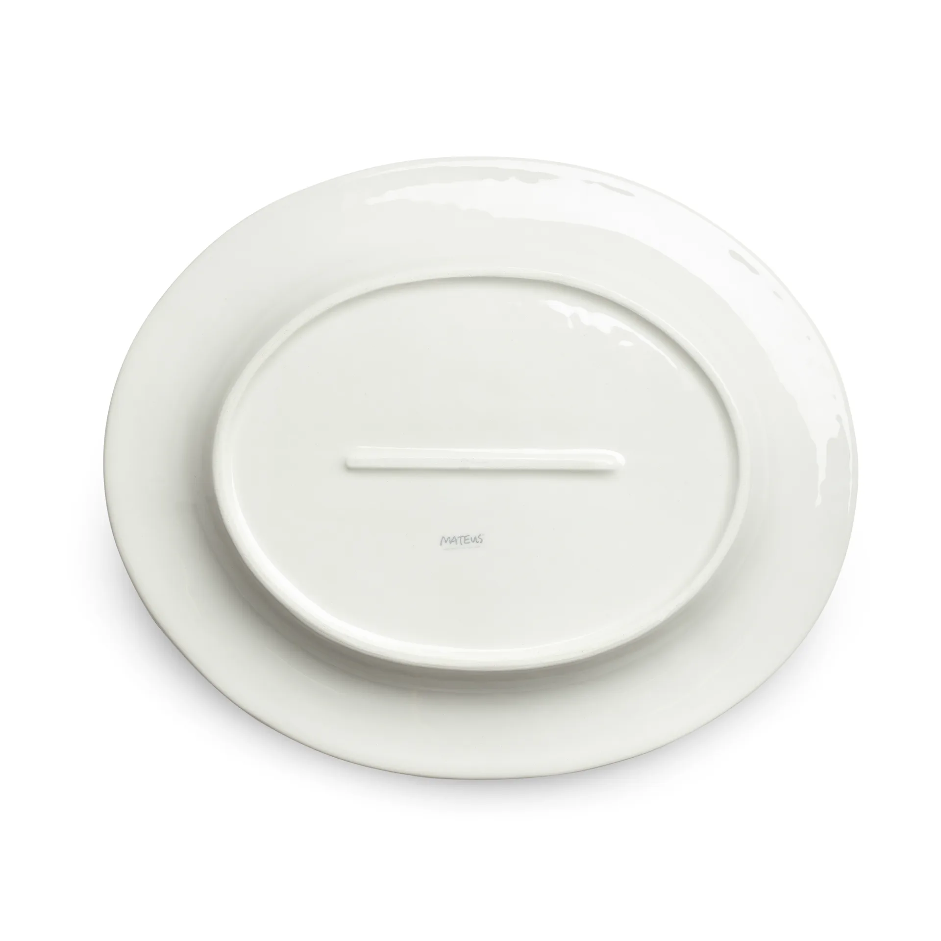 Plato Bubbles ovalado 35 cm, arena Mateus