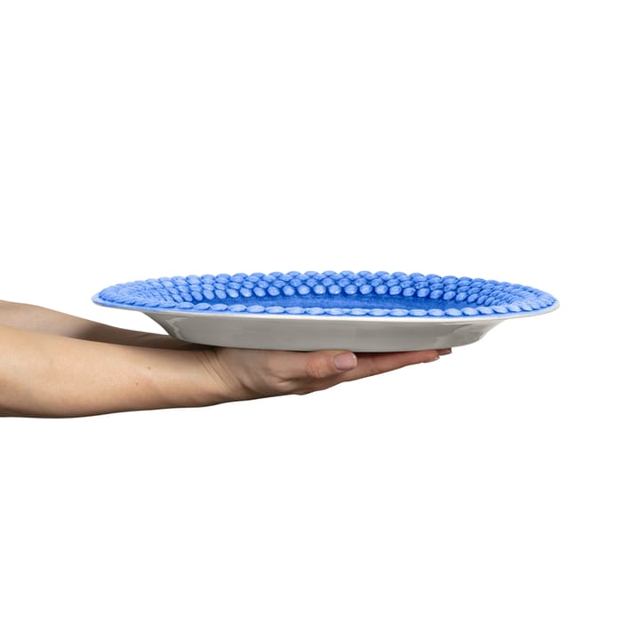 Plato Bubbles ovalado 35 cm, azul claro Mateus