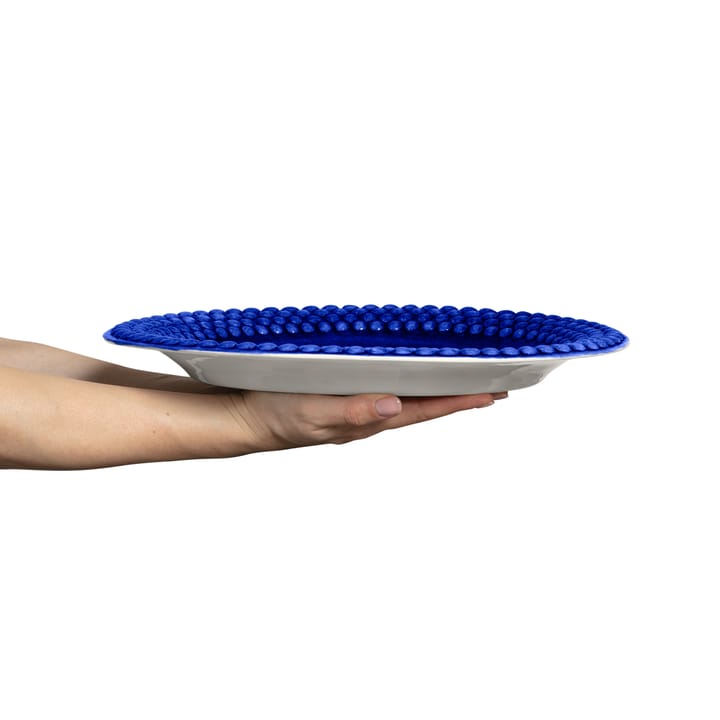 Plato Bubbles ovalado 35 cm, azul Mateus
