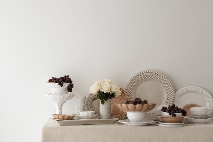 Plato Bubbles ovalado 35 cm, blanco Mateus